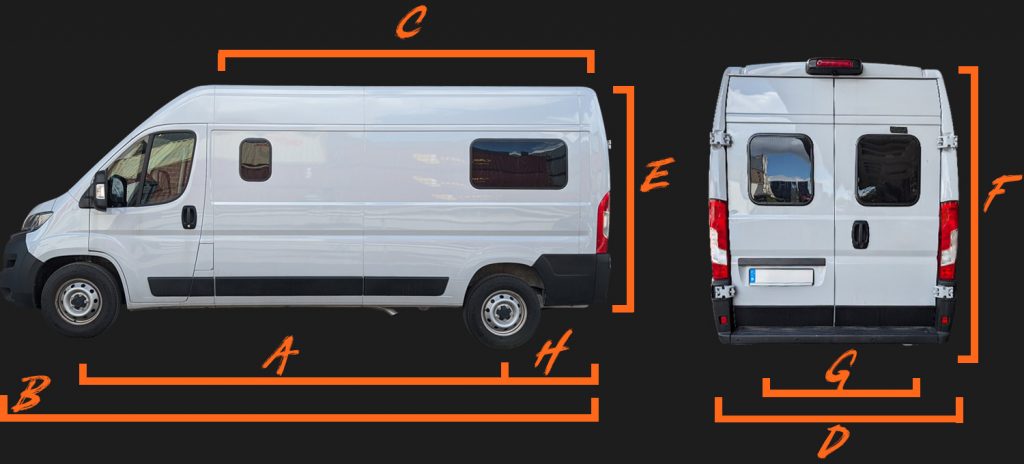 Fiat Ducato vehicle dimensions dimension sheet